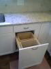 MRD Kitchen Gallery White cabinets built in Trash Cans