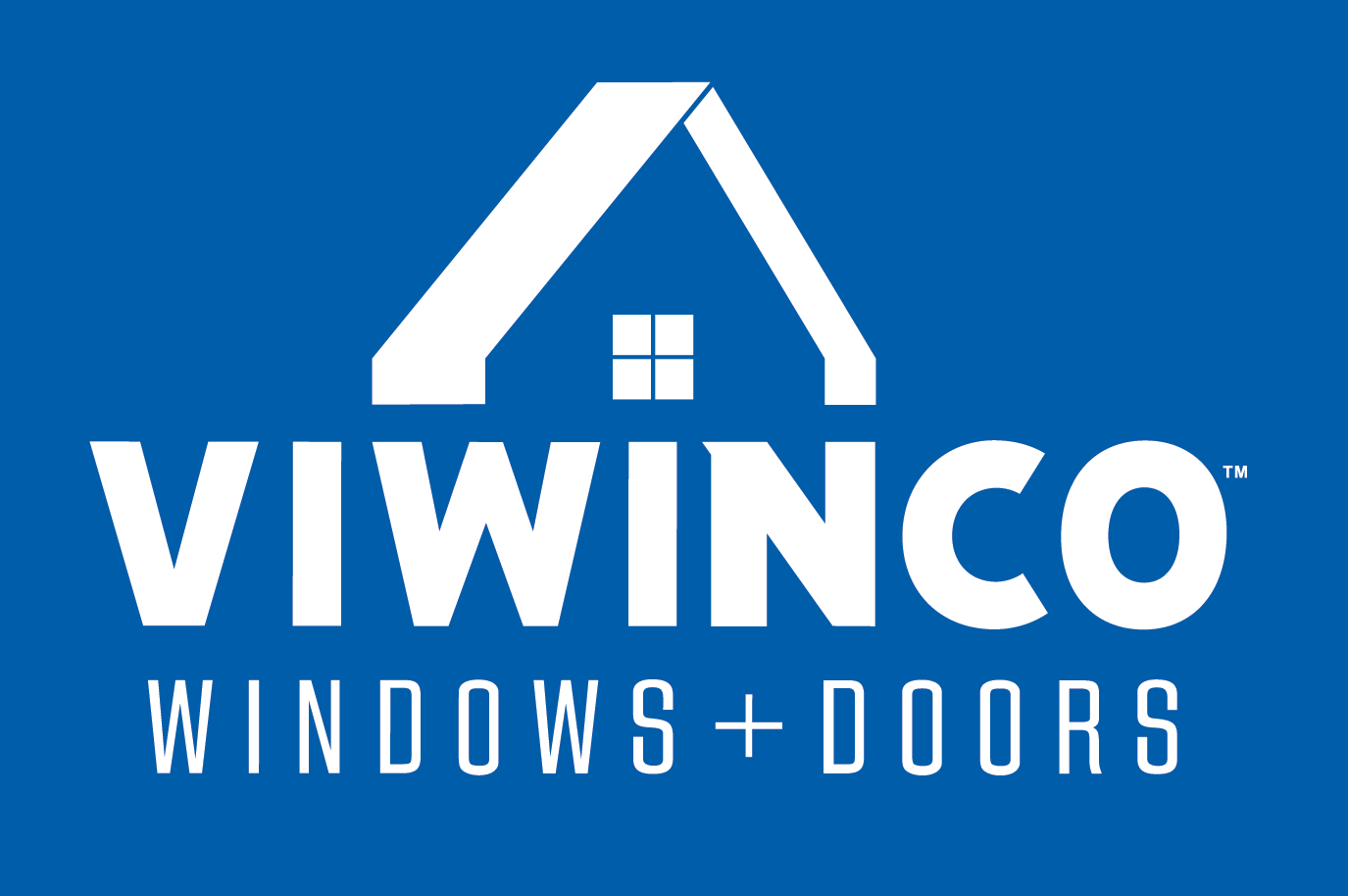 Viwinco logo blue background.